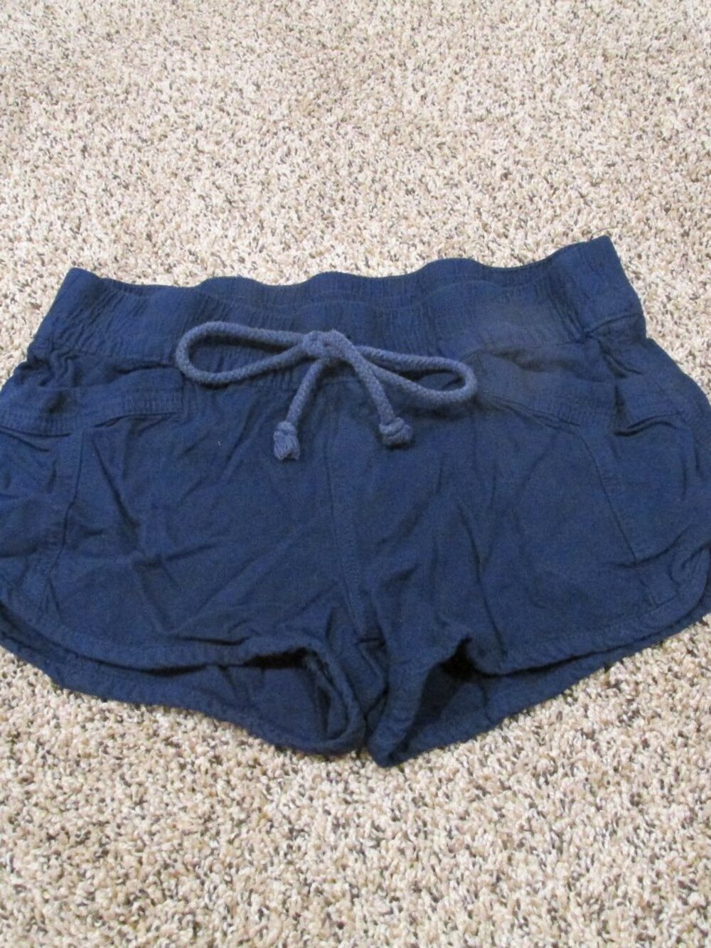 Arizona Jean Co Pull On Lounge Shorts Womens‎ Small Navy Blue Elastic Athletic